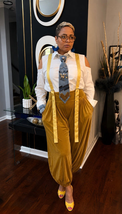 Luxe Velvet Suspender Pant